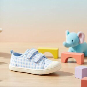 Cat & Jack Toddler Parker Sneakers Blue Size 5 Hook Loop Canvas Shoes